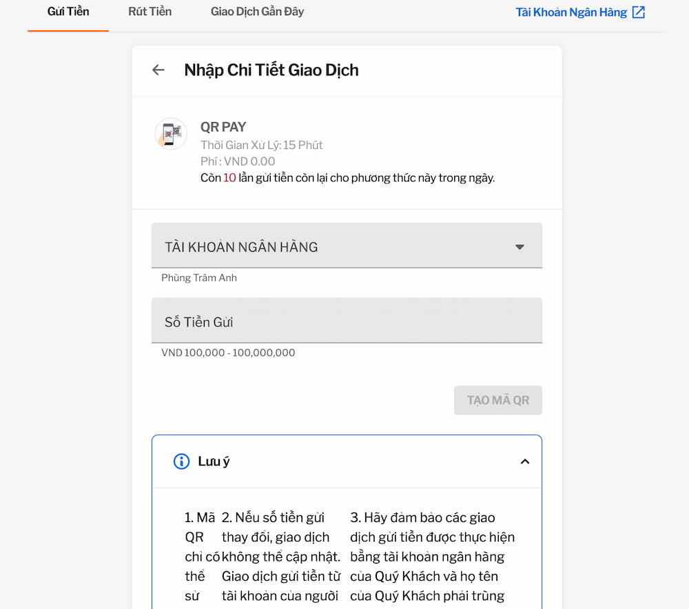 Nạp tiền 188BET bằng QR Pay nhanh chóng và tiện lợi